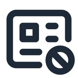 Article Restricted Line Icon