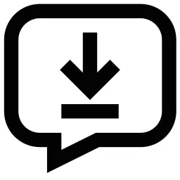 Arrow Down Line Chat Icon