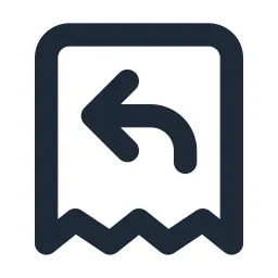 Receipt Return Line Icon