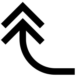 Curve Double Arrow Up Icon