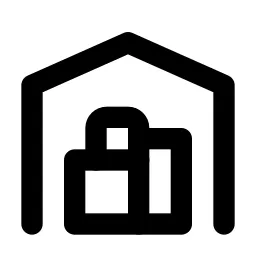 Building Warehouse Line Icon