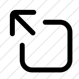 Square Arrow Out Top Left Undock Box Arrow Icon