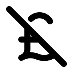 Currency Pound Off Line Icon