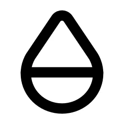 Droplet Half 2 Line Icon