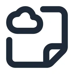 Note Cloud Line Icon