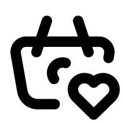 Basket Heart Line Icon