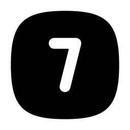 Square Rounded Number 7 Icon