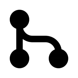 Git Merge Fill Icon
