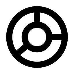 Chart Donut 3 Line Icon