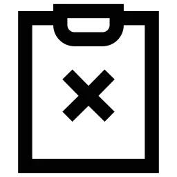 Xmark Clipboard Icon