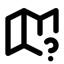 Map Question Line Icon