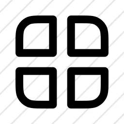 Layout Grid 2 Grid Icon