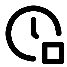 Clock Stop Line Icon