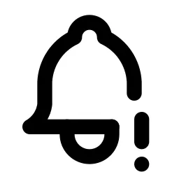 Bell Exclamation Line Icon