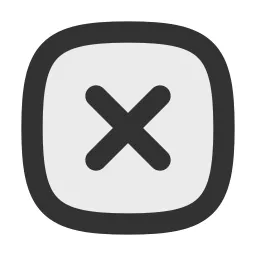 X Square Duotone Icon