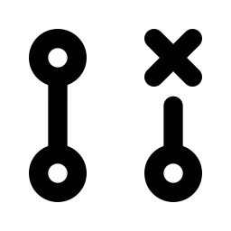 Git Close Pull Request Line Icon