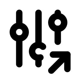Adjustments Share Line Icon