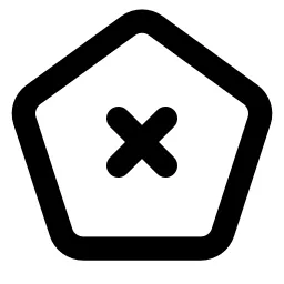 Pentagon X Line Icon