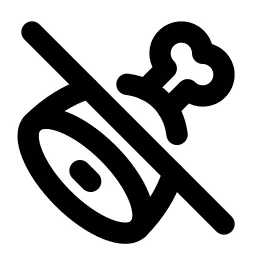 Meat Off Line Icon