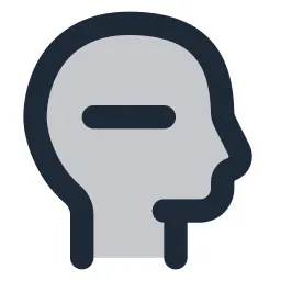 Head Minus Duotone Icon