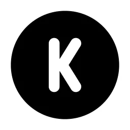 Circle Letter K Icon