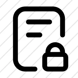 Page Text Lock Icon