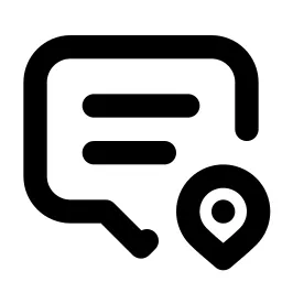 Message 2 Pin Line Icon