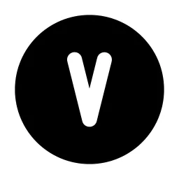 Circle Letter V Icon