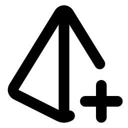 Pyramid Plus Line Icon