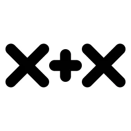 Math X Plus X Line Icon