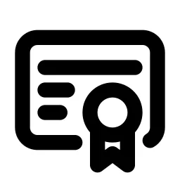 Certificate Line Icon