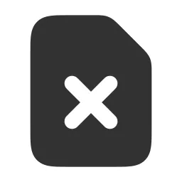 Document X Fill Icon