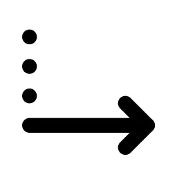 Axis X Line Icon