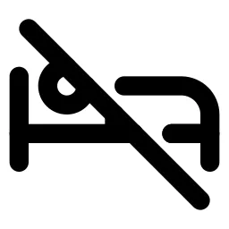 Bed Off Line Icon