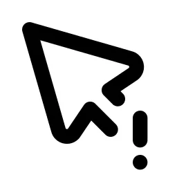 Pointer Exclamation Line Icon