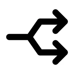 Arrows Split Line Icon