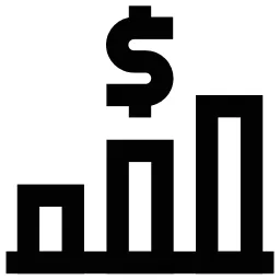 Money Bar Chart Icon