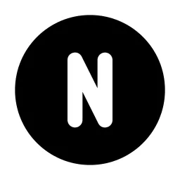 Circle Letter N Icon