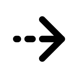 Arrow Right Dashed Line Icon