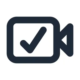 Video Check Line Icon