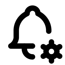 Bell Cog Line Icon
