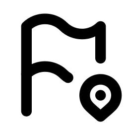 Flag Pin Line Icon