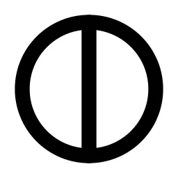 Circle Half Line Icon