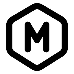 Hexagon Letter M Line Icon