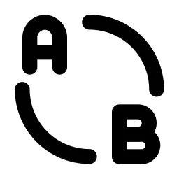 A B 2 Line Icon