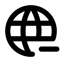 World Minus Line Icon