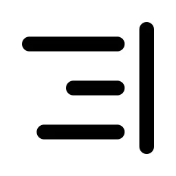 Align Right 2 Line Icon