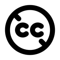 No Creative Commons Line Icon