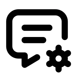 Message Cog Line Icon