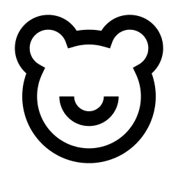 Bear Smile Line Icon